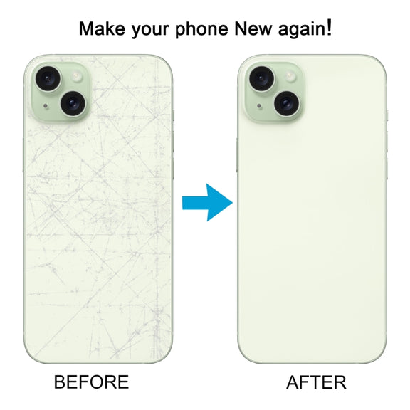 For iPhone 15 Plus Easy Replacement Big Camera Hole Glass Back Battery Cover(Green)