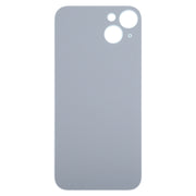 For iPhone 15 Plus Easy Replacement Big Camera Hole Glass Back Battery Cover(Blue)