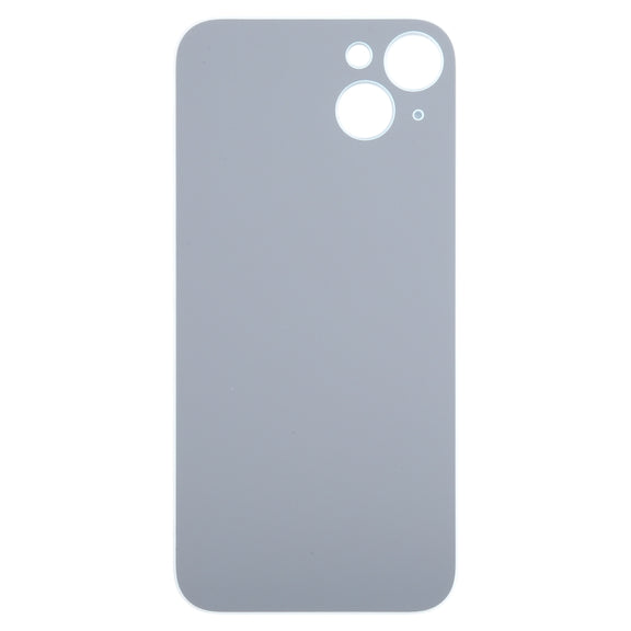 For iPhone 15 Plus Easy Replacement Big Camera Hole Glass Back Battery Cover(Blue)