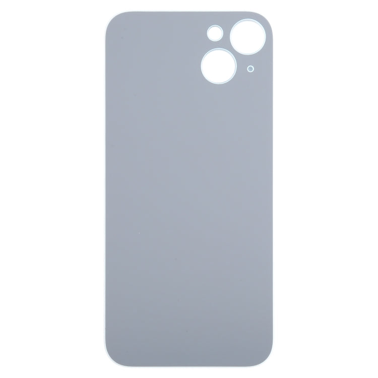 For iPhone 15 Plus Easy Replacement Big Camera Hole Glass Back Battery Cover(Blue)