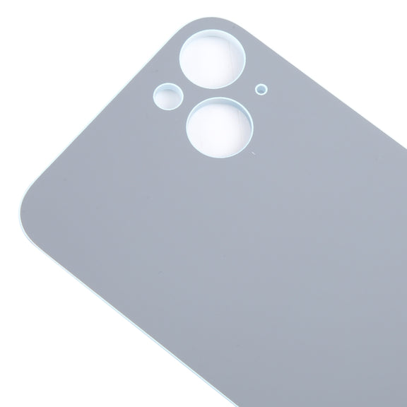 For iPhone 15 Plus Easy Replacement Big Camera Hole Glass Back Battery Cover(Blue)
