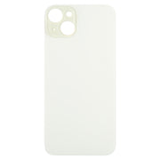 For iPhone 15 Plus Easy Replacement Big Camera Hole Glass Back Battery Cover(Yellow)