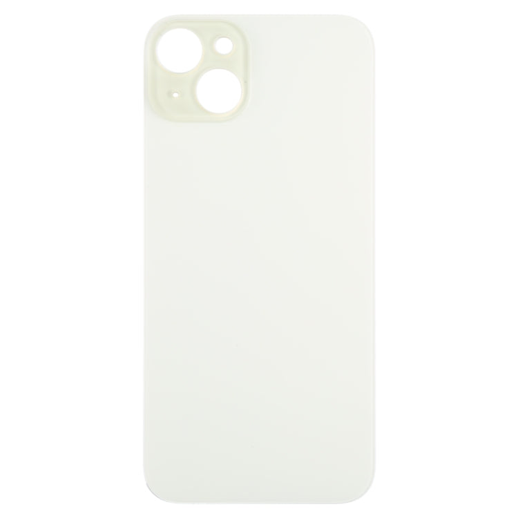 For iPhone 15 Plus Easy Replacement Big Camera Hole Glass Back Battery Cover(Yellow)
