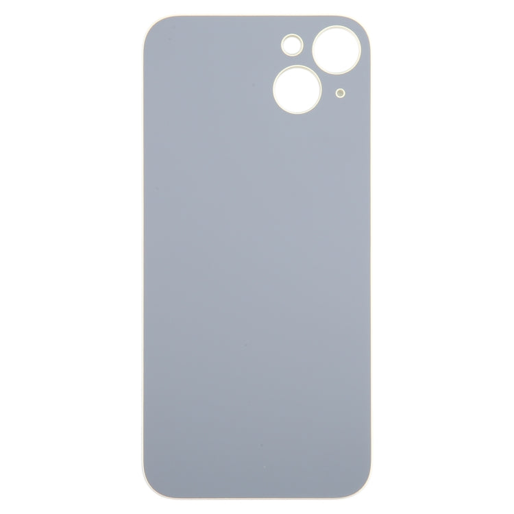 For iPhone 15 Plus Easy Replacement Big Camera Hole Glass Back Battery Cover(Yellow)