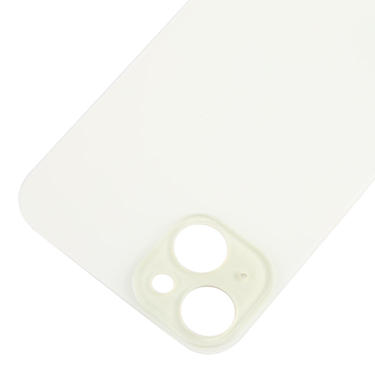 For iPhone 15 Plus Easy Replacement Big Camera Hole Glass Back Battery Cover(Yellow)