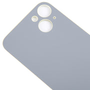 For iPhone 15 Plus Easy Replacement Big Camera Hole Glass Back Battery Cover(Yellow)