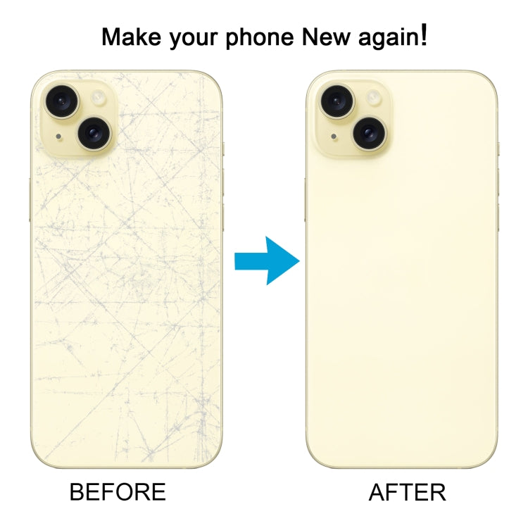For iPhone 15 Plus Easy Replacement Big Camera Hole Glass Back Battery Cover(Yellow)
