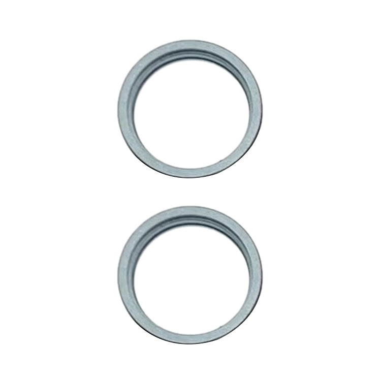 For iPhone 15 / 15 Plus 2pcs/set Rear Camera Glass Lens Metal Outside Protector Hoop Ring (Blue)