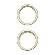 For iPhone 15 / 15 Plus 2pcs/set Rear Camera Glass Lens Metal Outside Protector Hoop Ring (Yellow) - Camera Series by PMc TechLife | Online Shopping South Africa | PMc TechLife | Buy Now Pay Later Mobicred