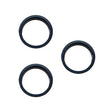For iPhone 15 Pro / 15 Pro Max 3pcs/set Rear Camera Glass Lens Metal Outside Protector Hoop Ring (Blue) - Camera Series by PMc TechLife | Online Shopping South Africa | PMc TechLife | Buy Now Pay Later Mobicred
