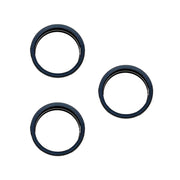 For iPhone 15 Pro / 15 Pro Max 3pcs/set Rear Camera Glass Lens Metal Outside Protector Hoop Ring (Blue)