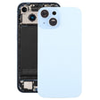 For iPhone 15 Plus Glass Battery Back Cover with Camera Lens Cover(Blue) - Back Cover by PMC TechLife | Online Shopping South Africa | PMC TechLife