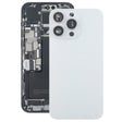For iPhone 15 Pro Glass Battery Back Cover with Camera Lens Cover(White) - Back Cover by PMC TechLife | Online Shopping South Africa | PMC TechLife