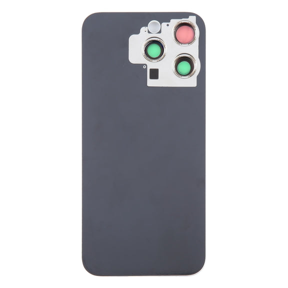 For iPhone 15 Pro Glass Battery Back Cover with Camera Lens Cover(White)