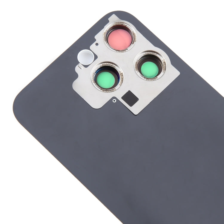 For iPhone 15 Pro Glass Battery Back Cover with Camera Lens Cover(White)