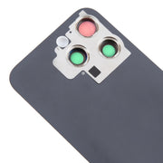 For iPhone 15 Pro Glass Battery Back Cover with Camera Lens Cover(White)