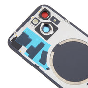 For iPhone 15 Battery Back Cover with Camera Lens Cover + MagSafe Magnet(Yellow)