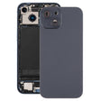 For iPhone 15 Plus Battery Back Cover with Camera Lens Cover + MagSafe Magnet(Black) - Back Cover by PMC TechLife | Online Shopping South Africa | PMC TechLife | Buy Now Pay Later Mobicred