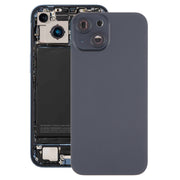 For iPhone 15 Plus Battery Back Cover with Camera Lens Cover + MagSafe Magnet(Black)