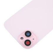 For iPhone 15 Plus Battery Back Cover with Camera Lens Cover + MagSafe Magnet(Pink)