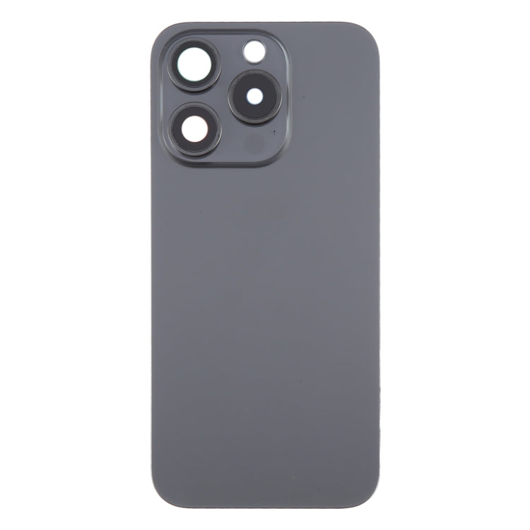 For iPhone 15 Pro Battery Back Cover with Camera Lens Cover + MagSafe Magnet(Black)