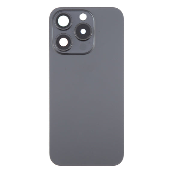 For iPhone 15 Pro Battery Back Cover with Camera Lens Cover + MagSafe Magnet(Black)
