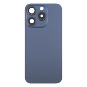 For iPhone 15 Pro Battery Back Cover with Camera Lens Cover + MagSafe Magnet(Blue)