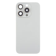 For iPhone 15 Pro Battery Back Cover with Camera Lens Cover + MagSafe Magnet(Titanium)