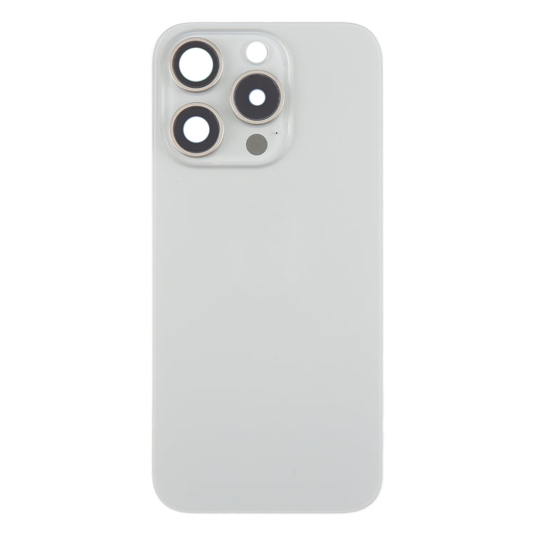 For iPhone 15 Pro Battery Back Cover with Camera Lens Cover + MagSafe Magnet(Titanium)