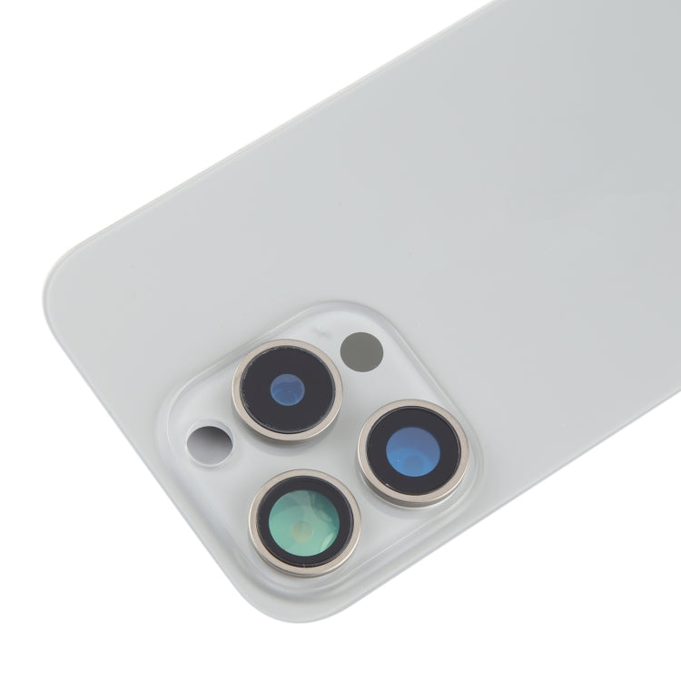 For iPhone 15 Pro Battery Back Cover with Camera Lens Cover + MagSafe Magnet(Titanium)