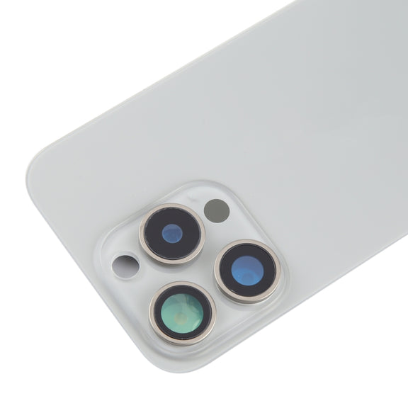 For iPhone 15 Pro Battery Back Cover with Camera Lens Cover + MagSafe Magnet(Titanium)