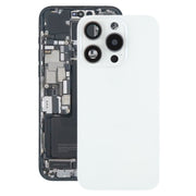 For iPhone 15 Pro Battery Back Cover with Camera Lens Cover + MagSafe Magnet(White)