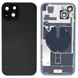 For iPhone 15 Plus Glass Battery Back Cover with Flash Bracket + Wireless Charging Module(Black) - Back Cover by PMC TechLife | Online Shopping South Africa | PMC TechLife | Buy Now Pay Later Mobicred