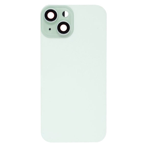 For iPhone 15 Plus Glass Battery Back Cover with Flash Bracket + Wireless Charging Module(Green)