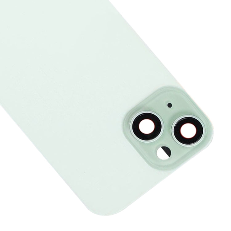 For iPhone 15 Plus Glass Battery Back Cover with Flash Bracket + Wireless Charging Module(Green)