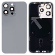 For iPhone 15 Pro Glass Battery Back Cover with Flash Bracket + Wireless Charging Module(Titanium gray) - Back Cover by PMC TechLife | Online Shopping South Africa | PMC TechLife | Buy Now Pay Later Mobicred
