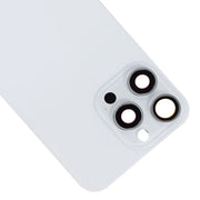 For iPhone 15 Pro Glass Battery Back Cover with Flash Bracket + Wireless Charging Module(White)