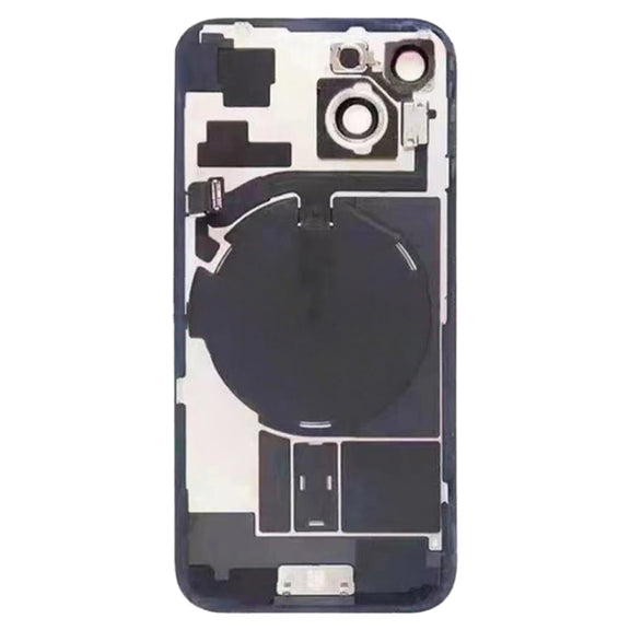 For iPhone 15 Glass Battery Back Cover with Flash Bracket + Wireless Charging Module(Green)