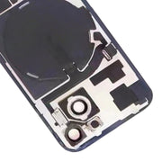 For iPhone 15 Glass Battery Back Cover with Flash Bracket + Wireless Charging Module(Green)