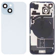 For iPhone 15 Glass Battery Back Cover with Flash Bracket + Wireless Charging Module(Blue) - Back Cover by PMC TechLife | Online Shopping South Africa | PMC TechLife | Buy Now Pay Later Mobicred
