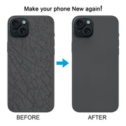 For iPhone 15 Glass Battery Back Cover with Flash Bracket + Wireless Charging Module(Black)