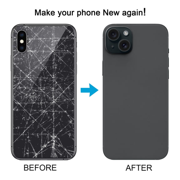 Back Cover with Appearance Imitation of iP15 Pro for iPhone XS(Titanium)