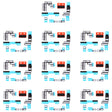 For iPhone 15 Pro / 15 Pro Max 10sets Mainboard Heat Sink Sticker + FPC Sponge Foam Pads - Others by PMC TechLife | Online Shopping South Africa | PMC TechLife