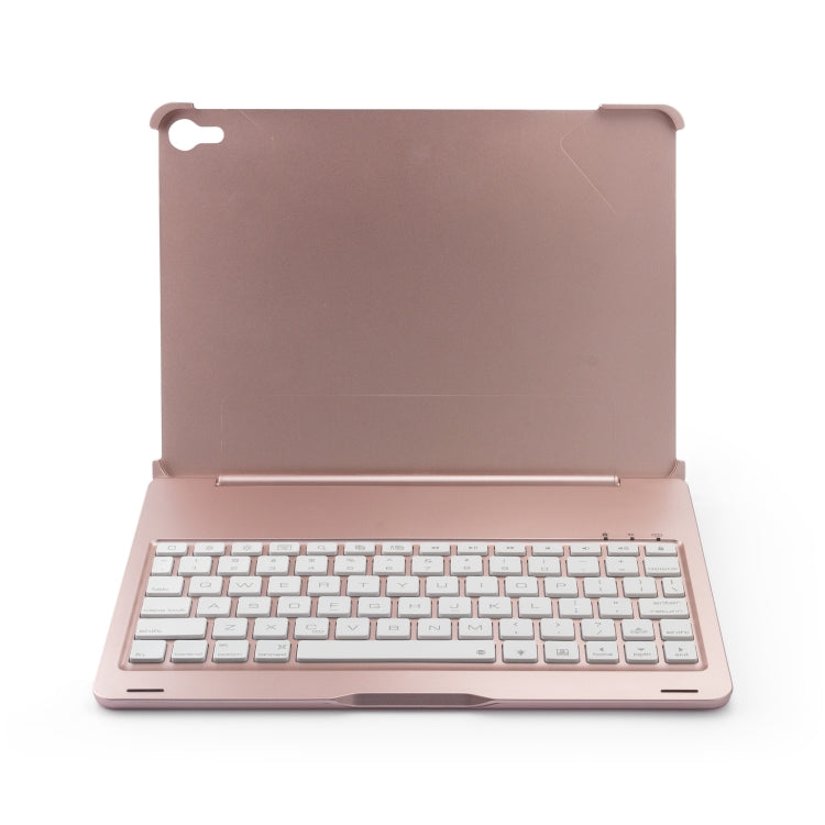 F105A Colorful Backlight Aluminum Backplane Wireless Bluetooth Keyboard Tablet Case for iPad Pro 11 inch ���2018��� (Rose Gold)