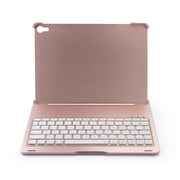 F105A Colorful Backlight Aluminum Backplane Wireless Bluetooth Keyboard Tablet Case for iPad Pro 11 inch ���2018��� (Rose Gold)