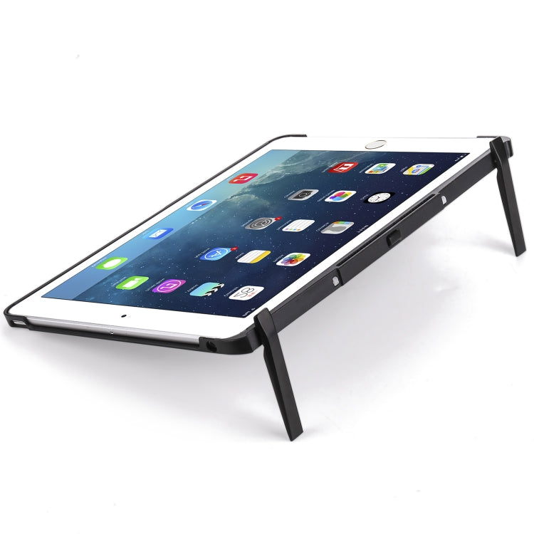 F611 Detachable Colorful Backlight Aluminum Backplane Wireless Bluetooth Keyboard Tablet Case for iPad Air 2 / 9.7 (2018) / 9.7 inch (2017) / Air / Pro 9.7 inch(Black)