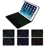 F611 Detachable Colorful Backlight Aluminum Backplane Wireless Bluetooth Keyboard Tablet Case for iPad Air 2 / 9.7 (2018) / 9.7 inch (2017) / Air / Pro 9.7 inch(Black)