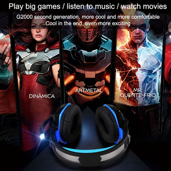 KOTION EACH G2000 Stereo Bass Gaming Headphone with Microphone & LED Light, For PS4, Smartphone, Tablet, Computer, Notebook