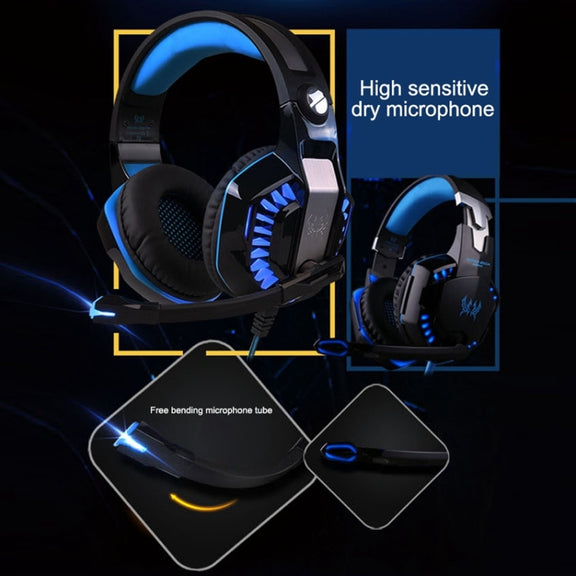 KOTION EACH G2000 Stereo Bass Gaming Headphone with Microphone & LED Light, For PS4, Smartphone, Tablet, Computer, Notebook