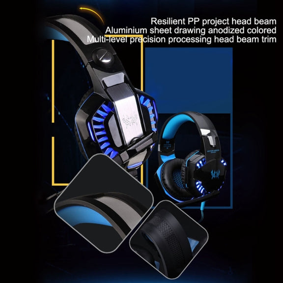 KOTION EACH G2000 Stereo Bass Gaming Headphone with Microphone & LED Light, For PS4, Smartphone, Tablet, Computer, Notebook